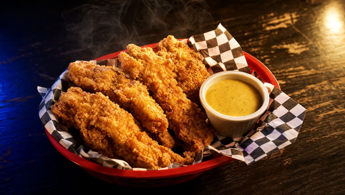 Hand-Breaded Chicken Tenders at Dingers Sports Bar and Grill